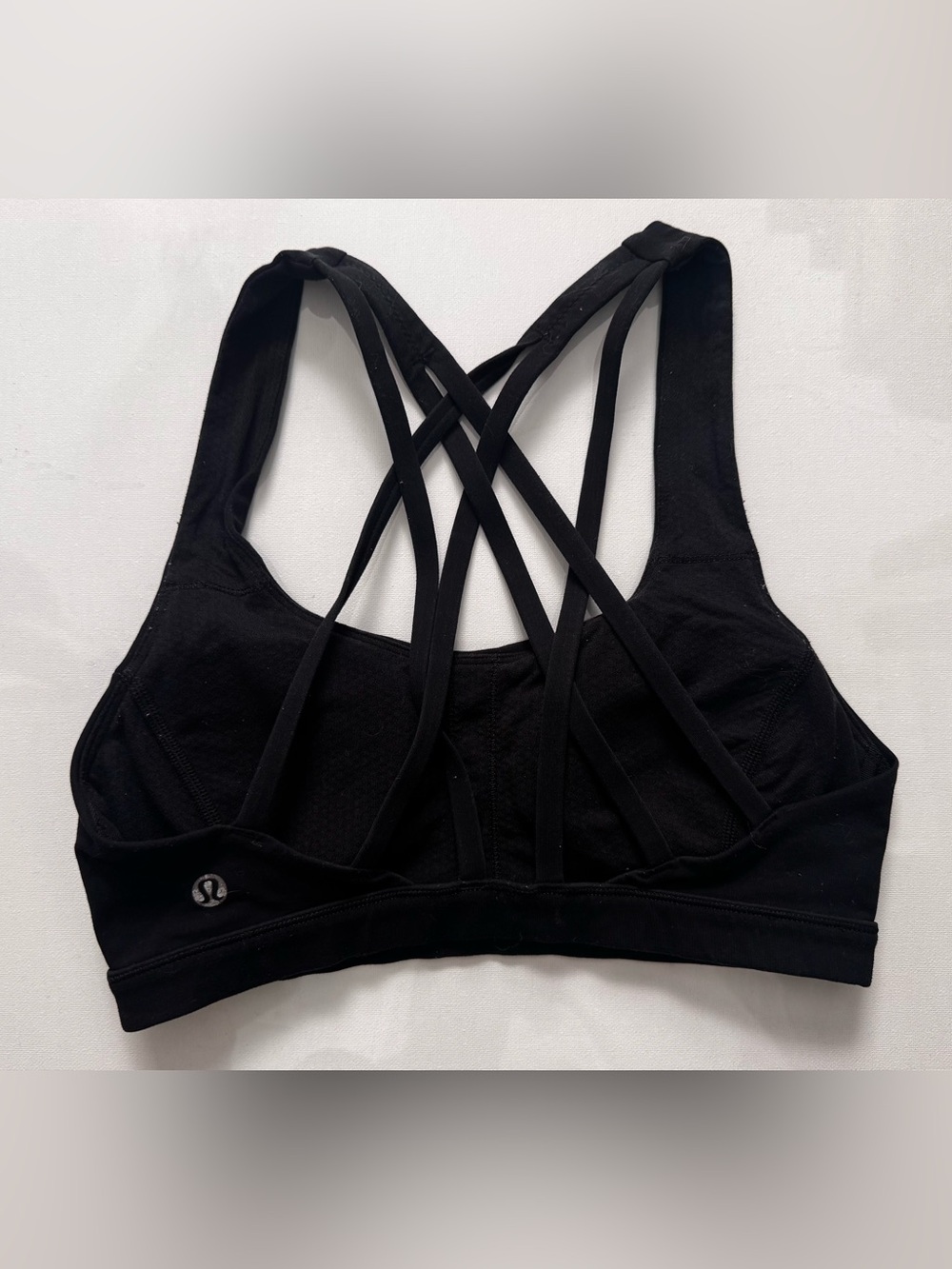 Lululemon Black Crossback Strappy Sports Bra Size 4
